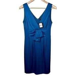 Nanette Lepore Stella Shift Dress Dark Teal‎ Size 4 Bow Formal NWT